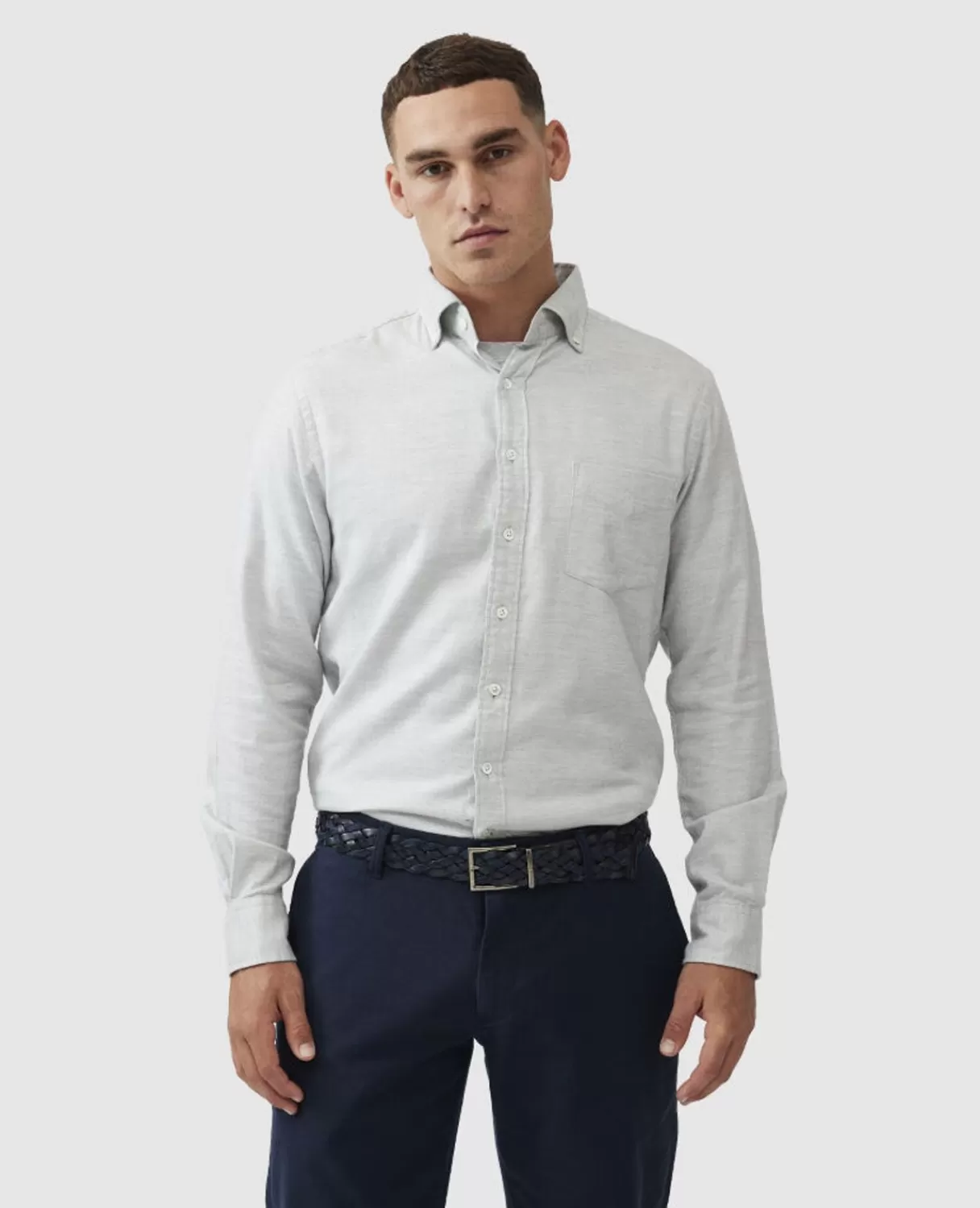 Shop Rodd & Gunn Barrhill Sports Fit Shirt Ash