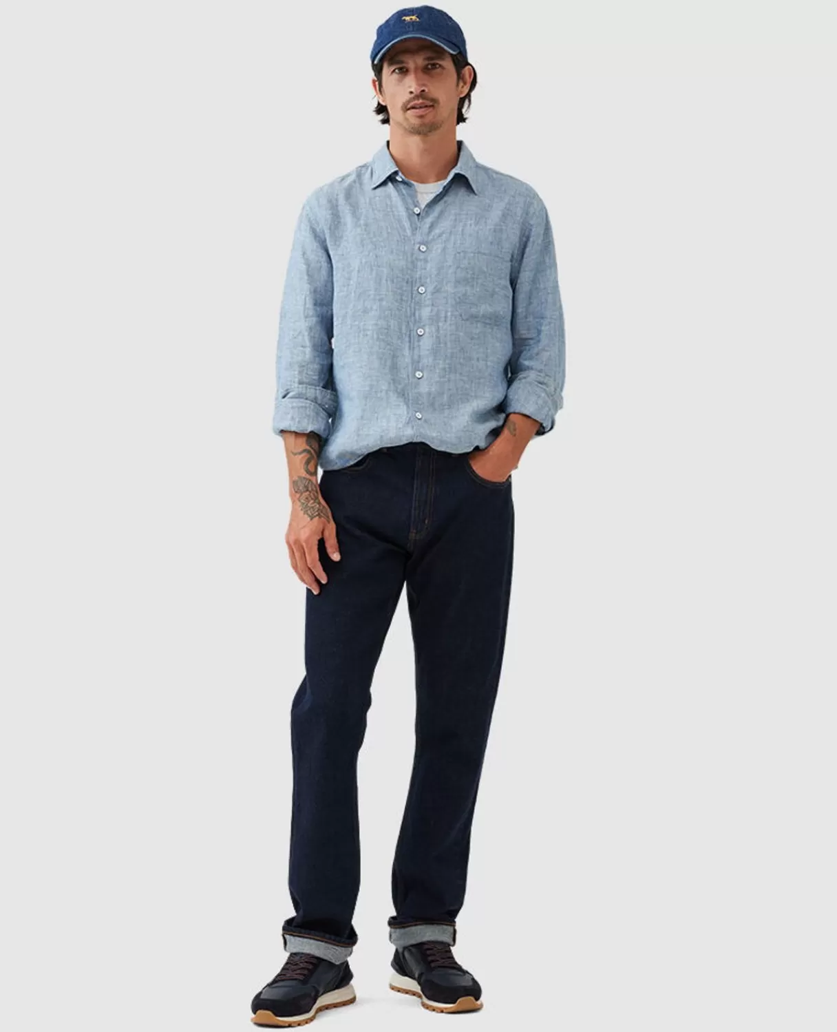 Outlet Rodd & Gunn Chaffeys Sports Fit Shirt Denim