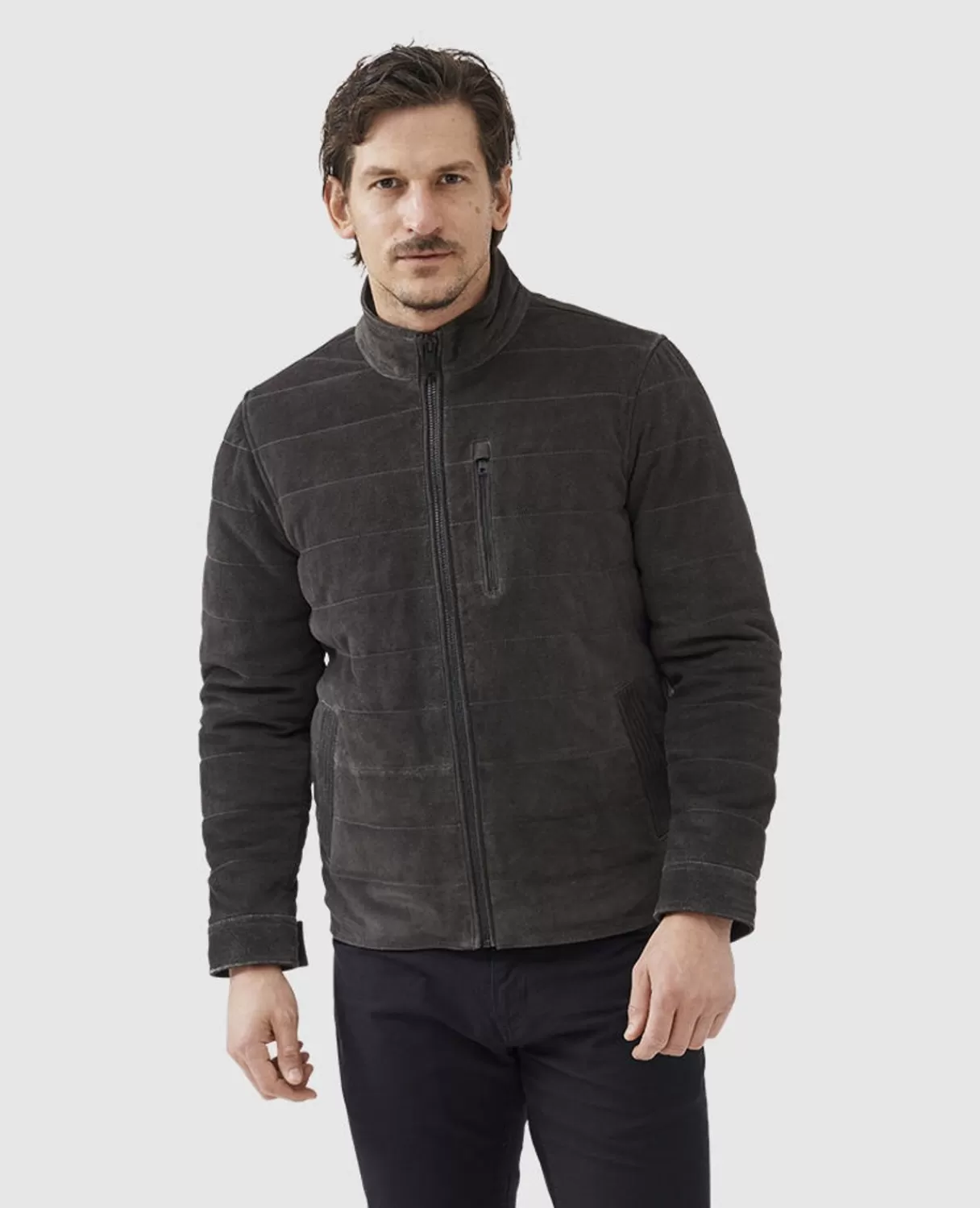 Store Rodd & Gunn Chalford Leather Jacket Peat