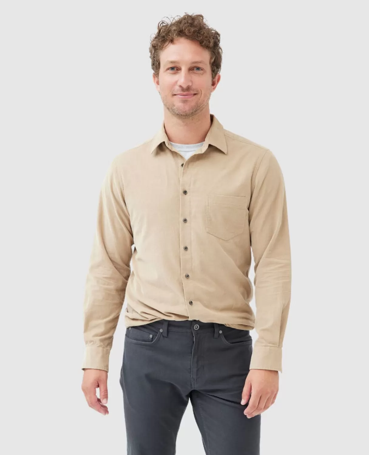 Cheap Rodd & Gunn Coal Stream Sports Fit Shirt Taupe