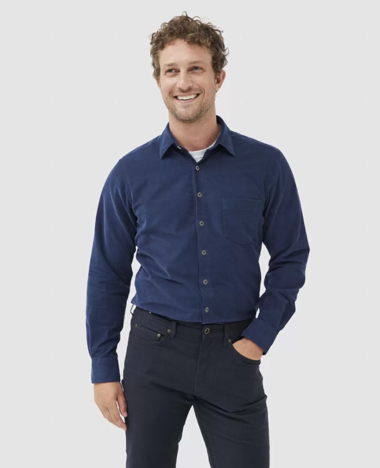 Clearance Rodd & Gunn Coal Stream Sports Fit Shirt Indigo