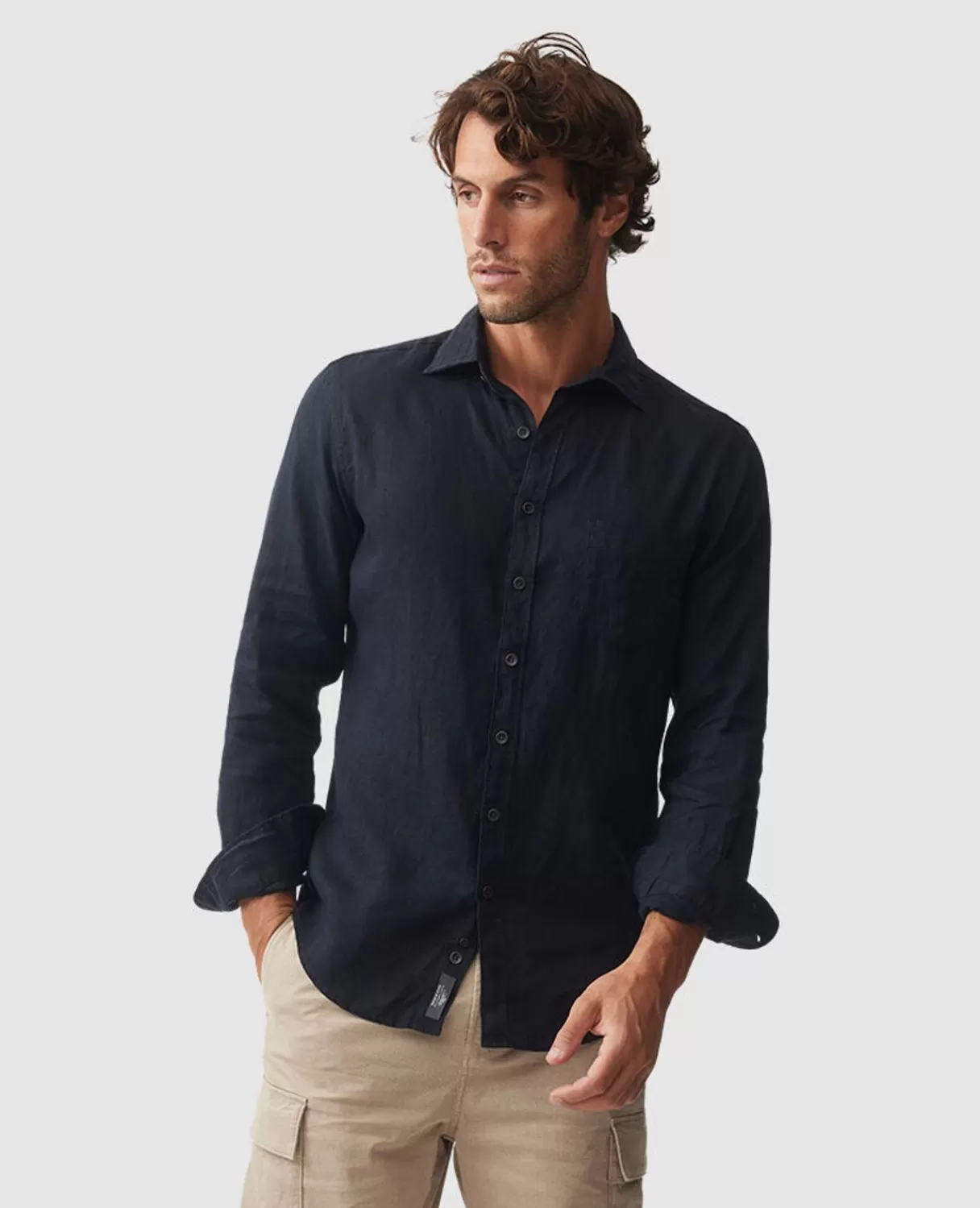 Shop Rodd & Gunn Coromandel Sports Fit Shirt Midnight