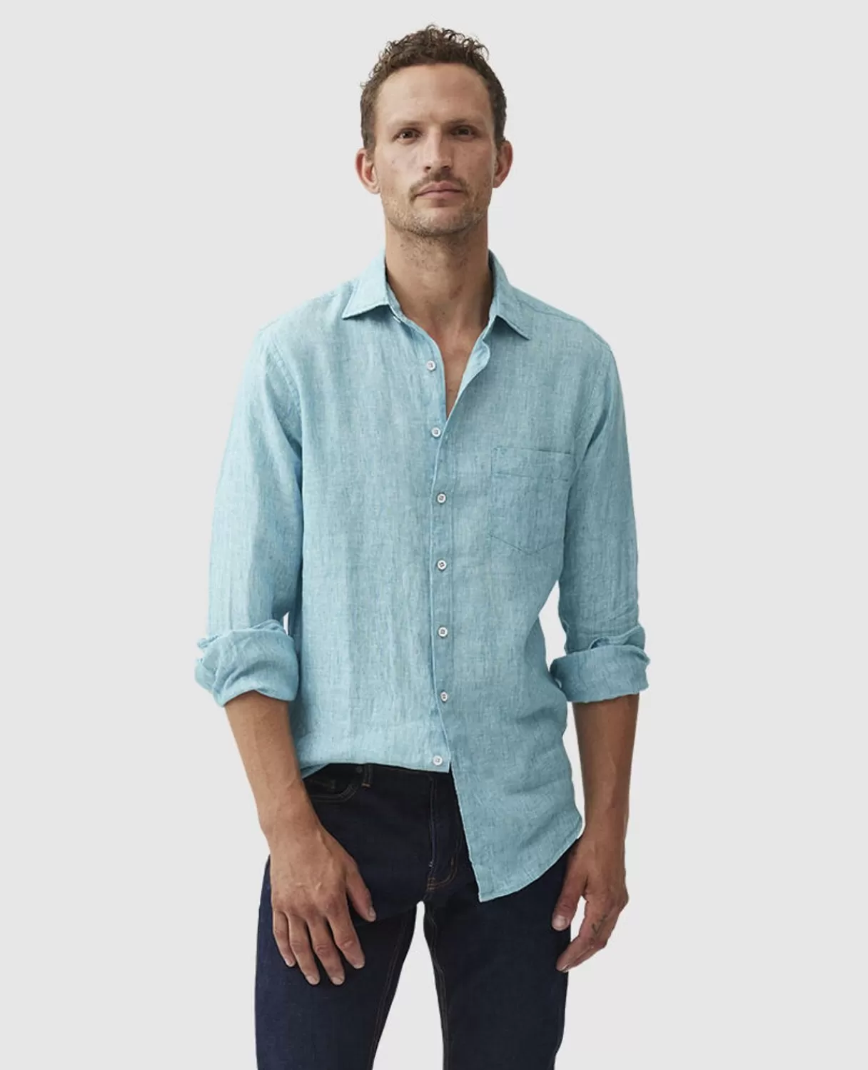 Online Rodd & Gunn Coromandel Sports Fit Shirt Washed Teal