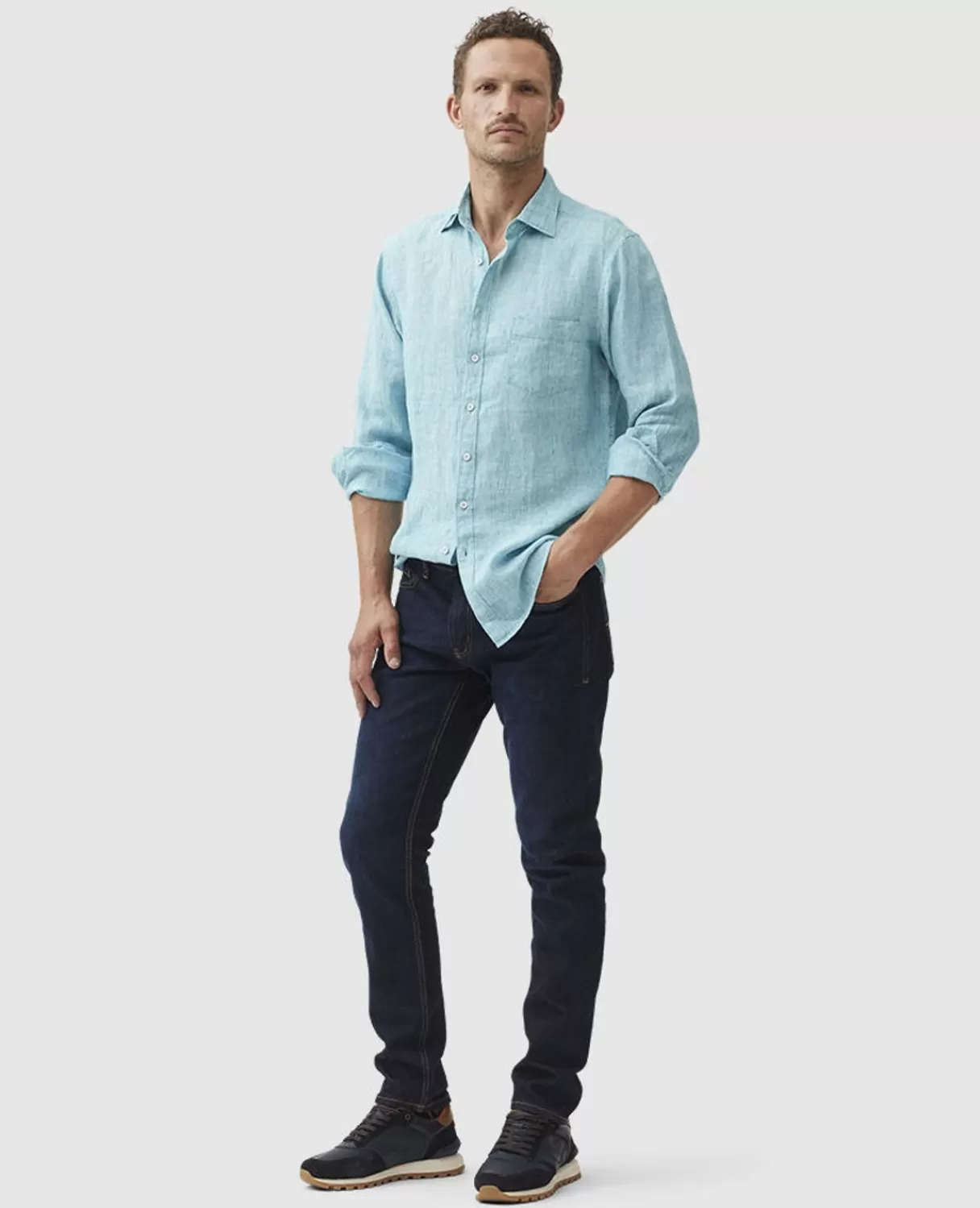 Online Rodd & Gunn Coromandel Sports Fit Shirt Washed Teal