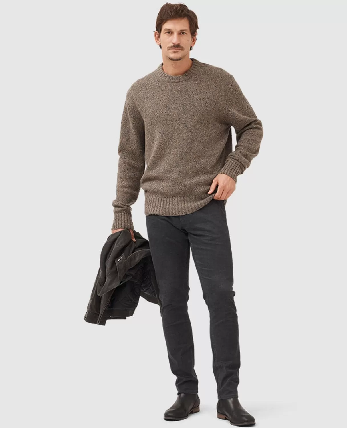 New Rodd & Gunn Cox Road Knit Gravel