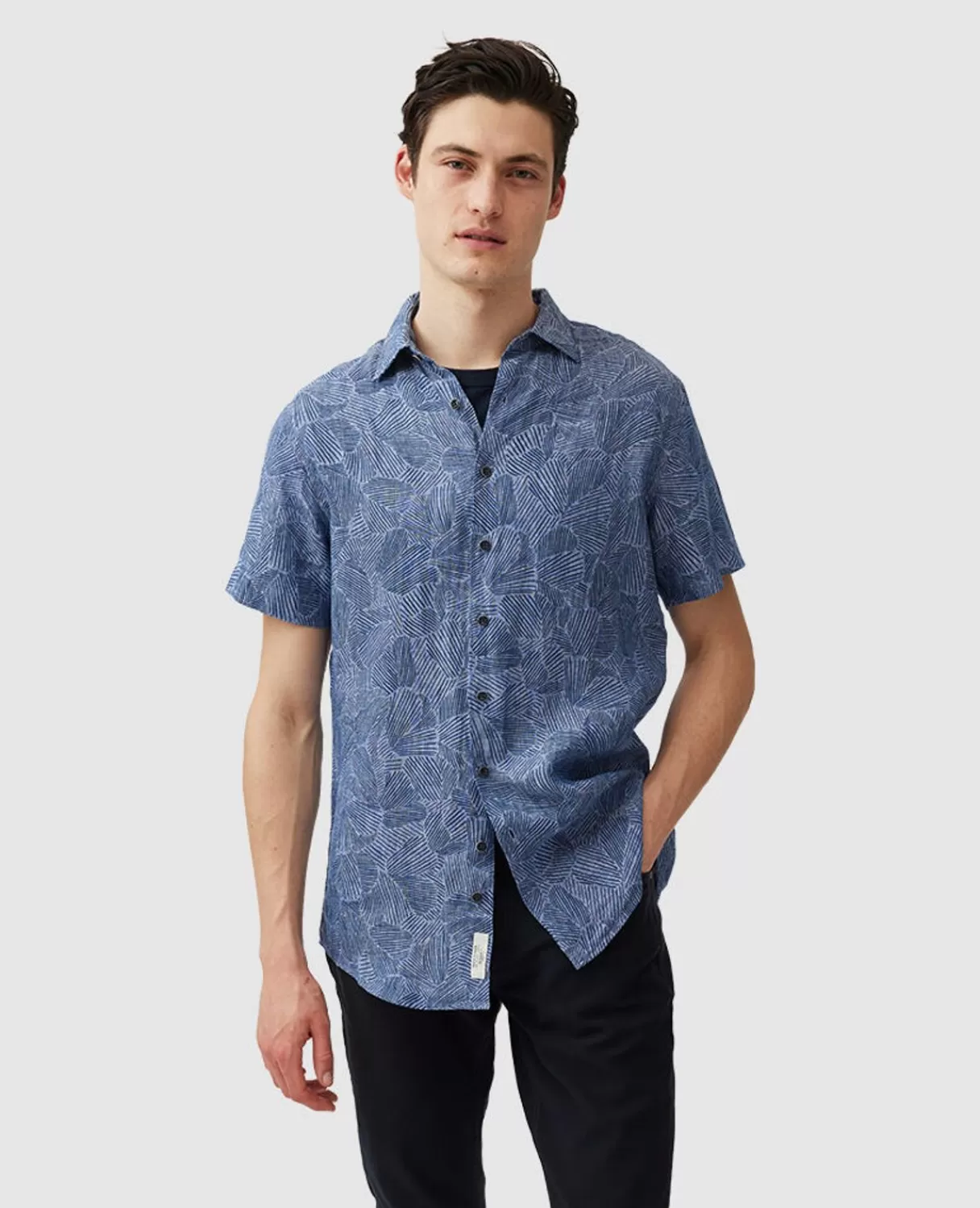 New Rodd & Gunn Ellerby Sports Fit Shirt Denim