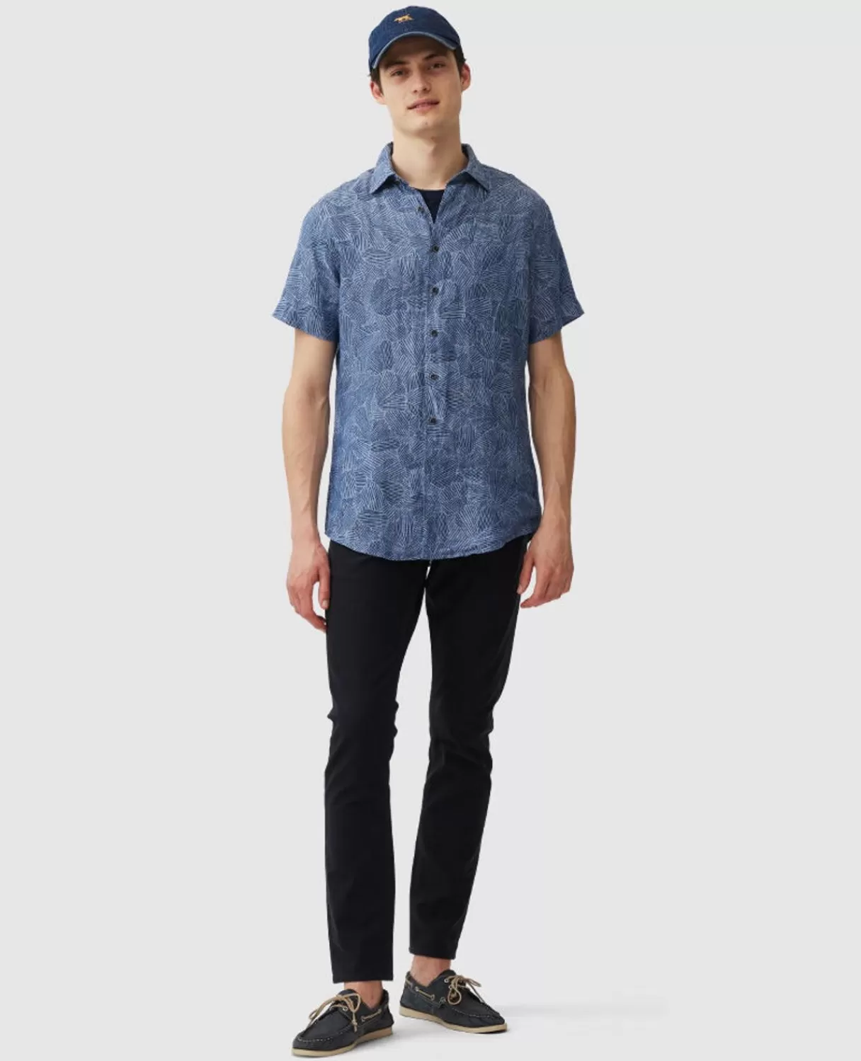 New Rodd & Gunn Ellerby Sports Fit Shirt Denim