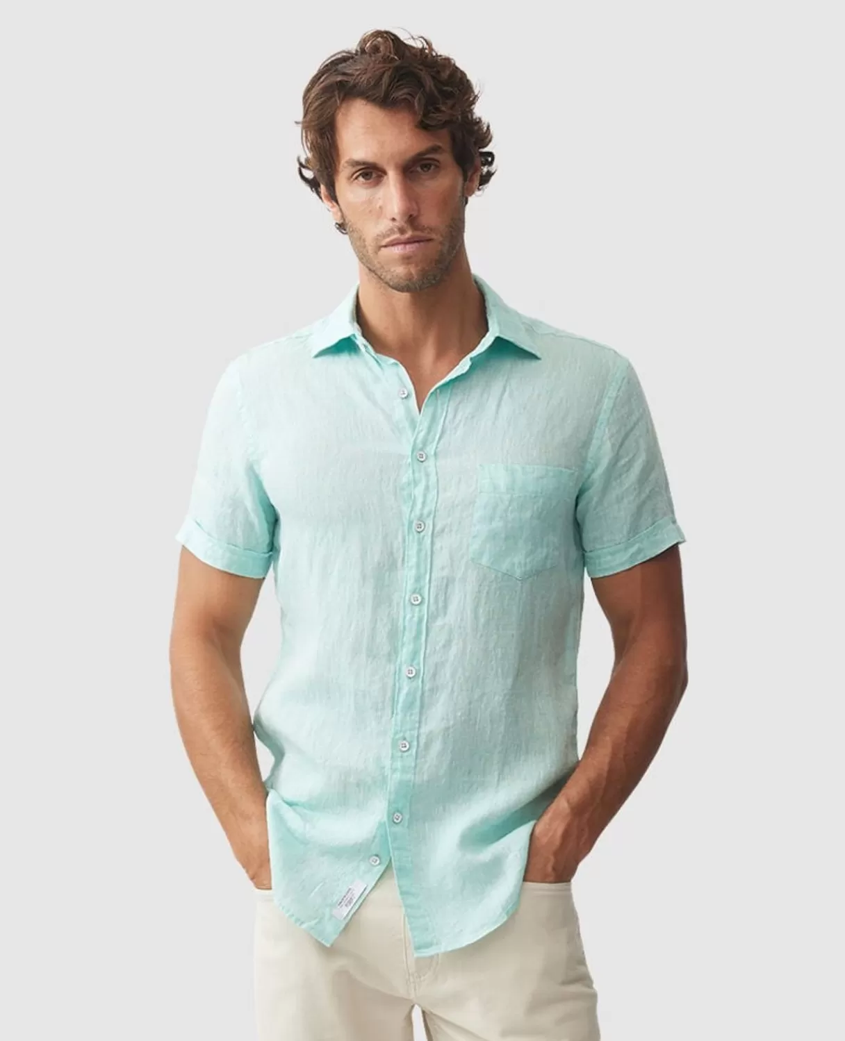 Hot Rodd & Gunn Ellerslie Sports Fit Shirt Spearmint