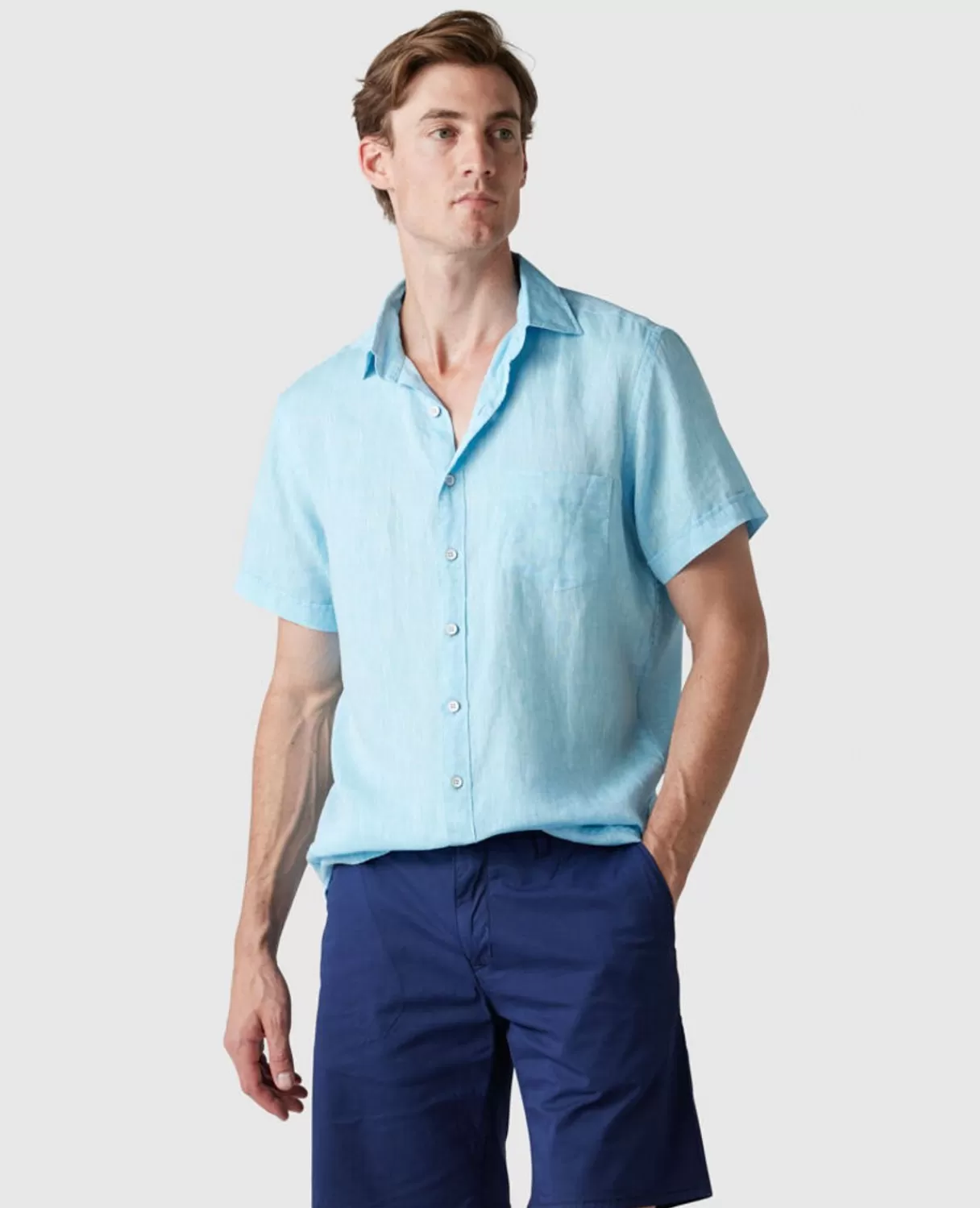 Clearance Rodd & Gunn Ellerslie Sports Fit Shirt Glacier