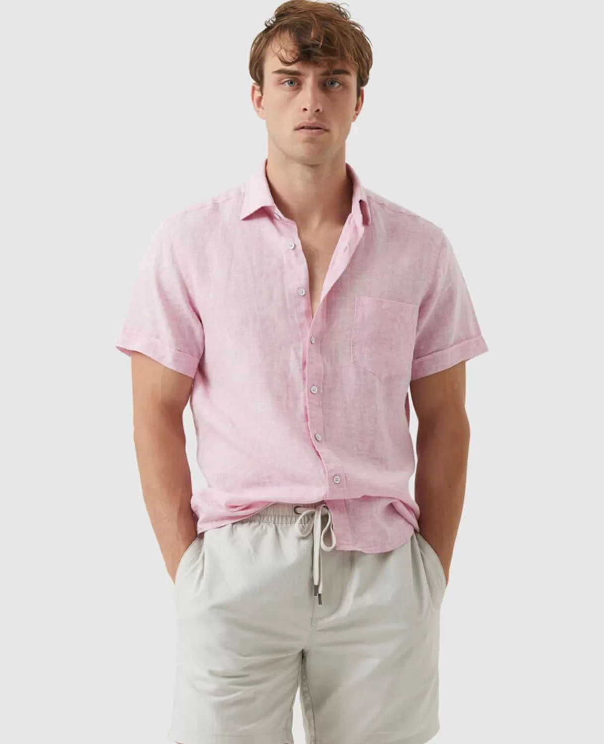 Cheap Rodd & Gunn Ellerslie Sports Fit Shirt Wild Rose