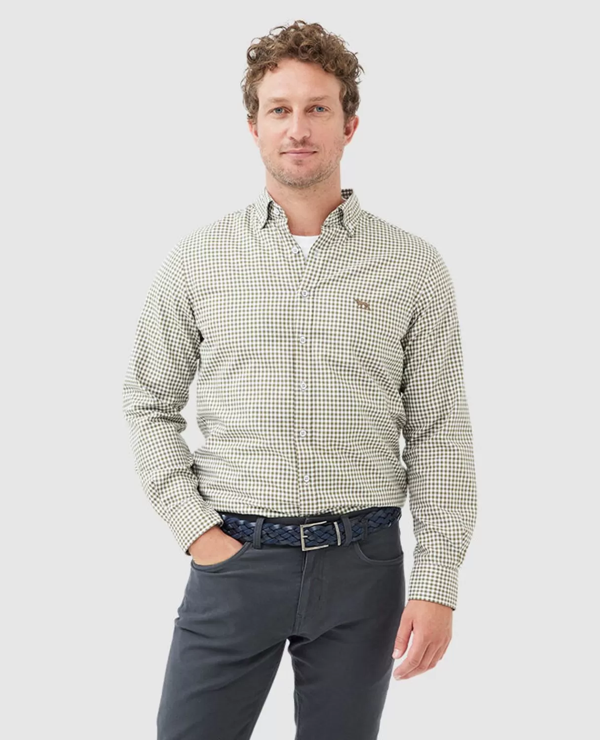 Sale Rodd & Gunn Gunn Check Oxford Sports Fit Shirt Loden