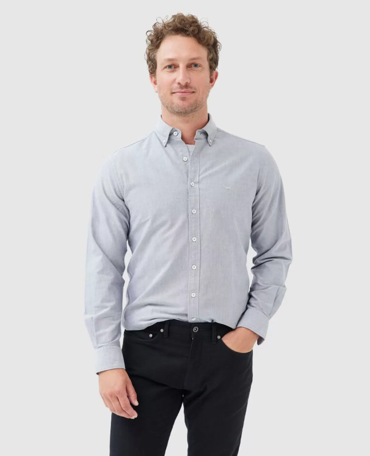 Outlet Rodd & Gunn Gunn Oxford Sports Fit Shirt Tarmac