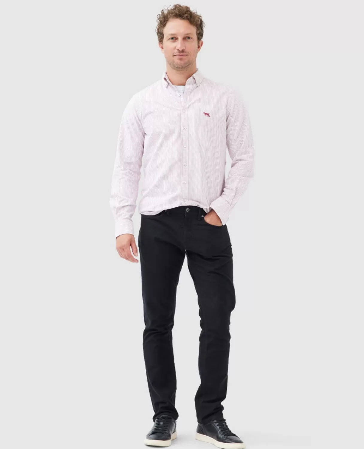 Shop Rodd & Gunn Gunn Oxford Stripe S S Fit Shirt Port