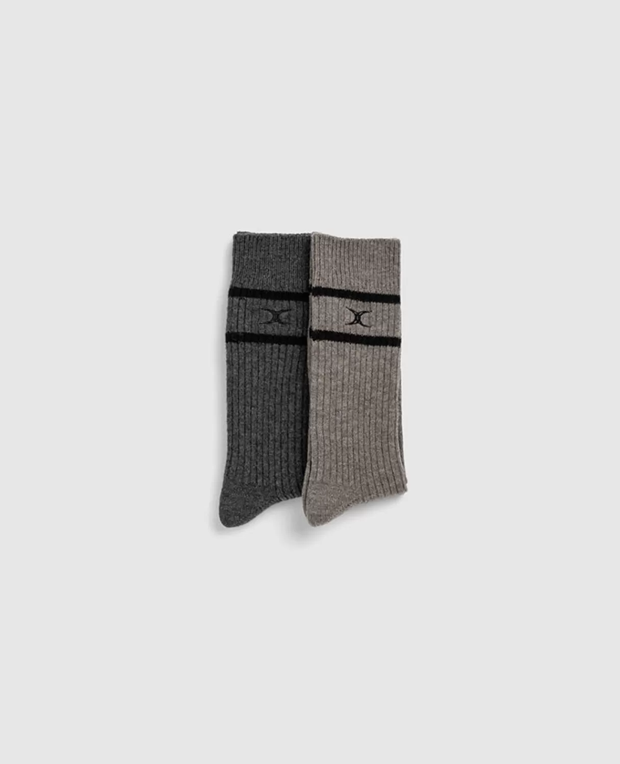 Outlet Rodd & Gunn Line Out Sock Two Pack Charcoal/Taupe