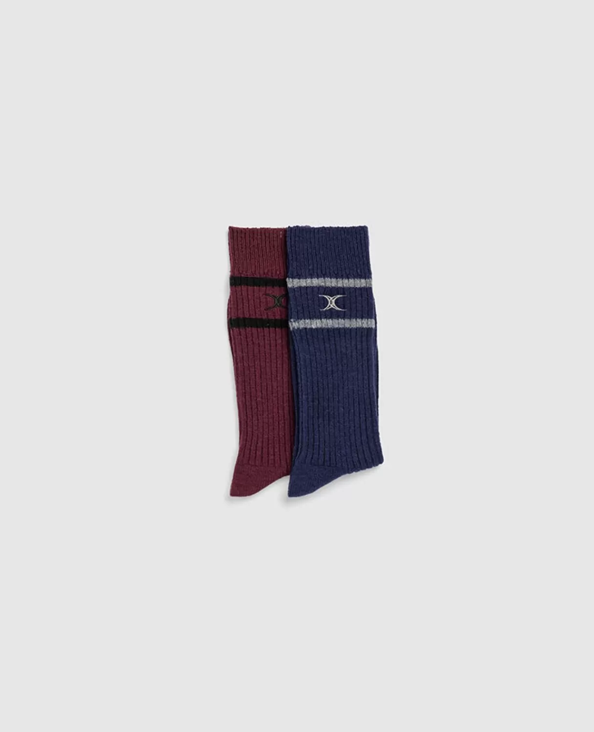 Hot Rodd & Gunn Line Out Sock Two Pack Navy/Burgundy