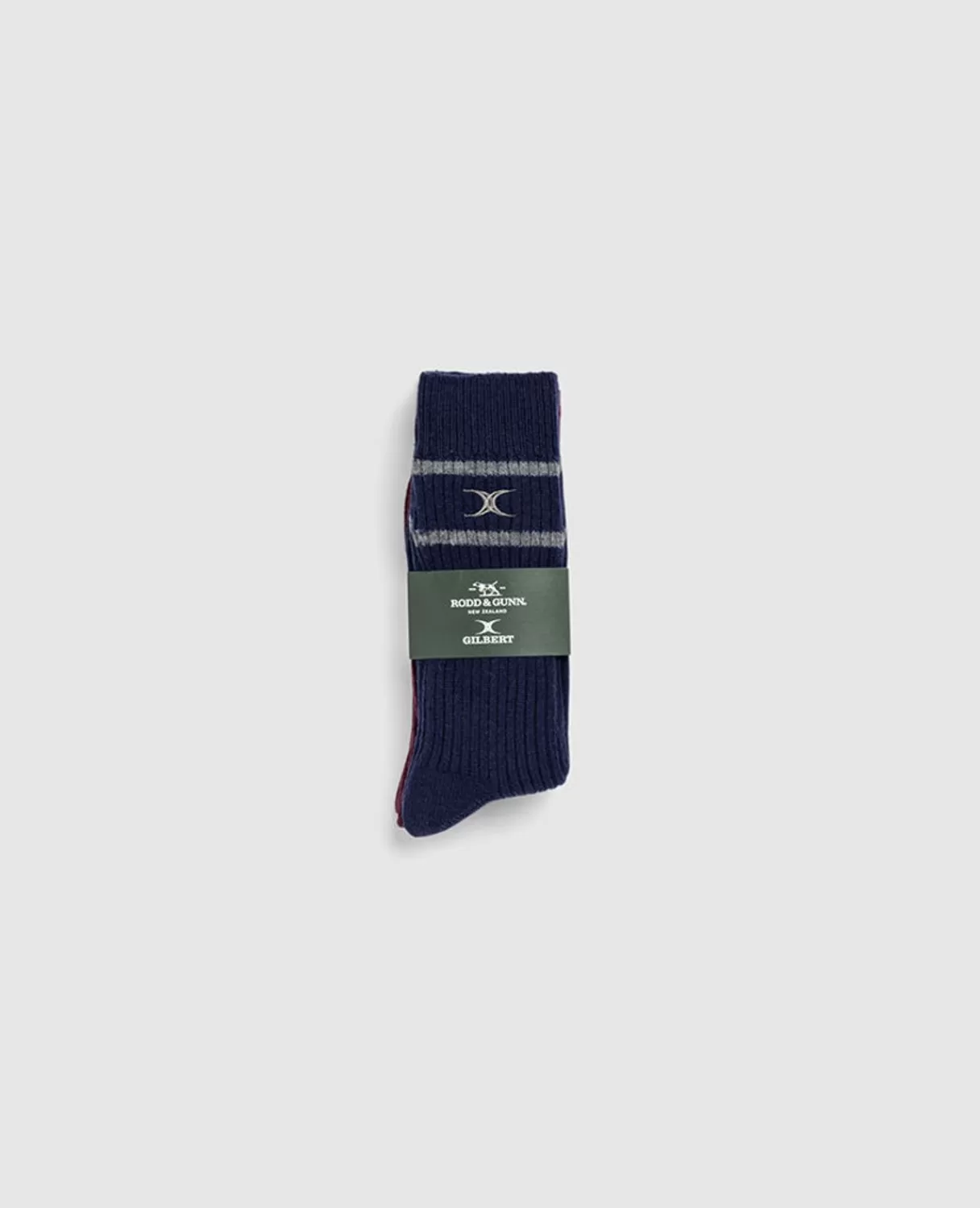 Hot Rodd & Gunn Line Out Sock Two Pack Navy/Burgundy