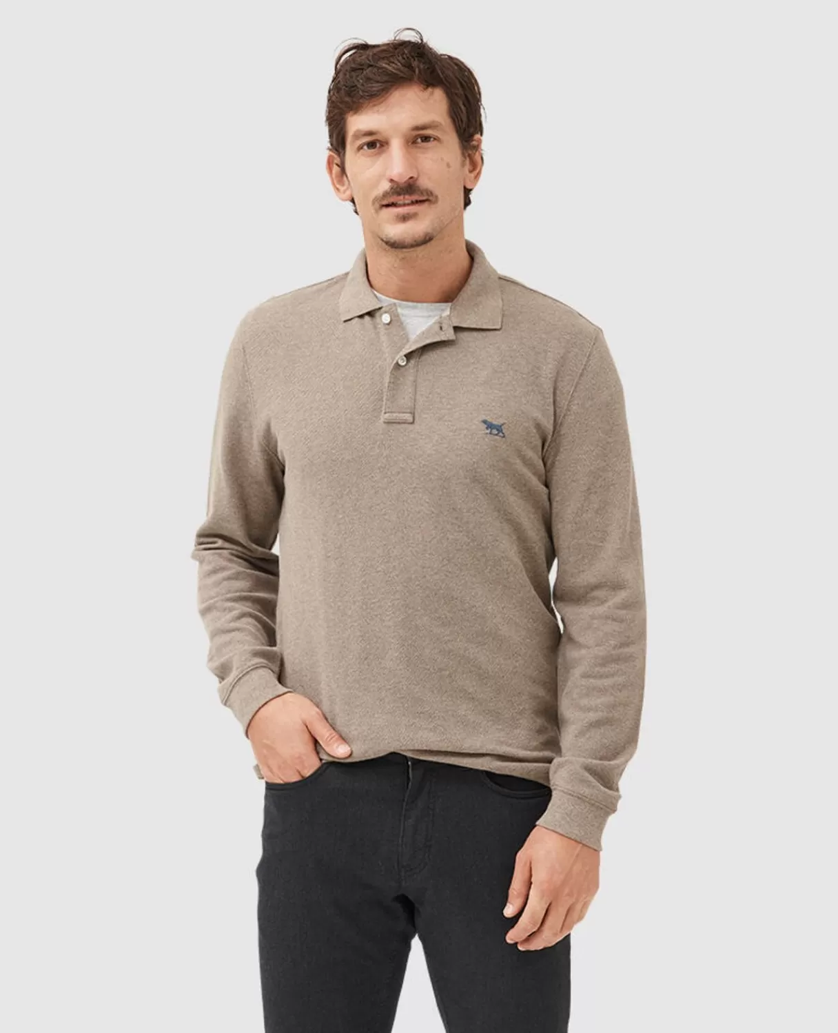 Hot Rodd & Gunn Ls Gunn Polo Latte