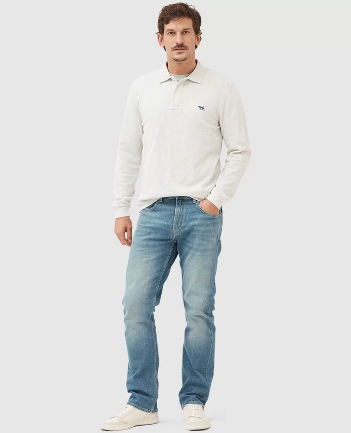 Clearance Rodd & Gunn Ls Gunn Polo Cloud