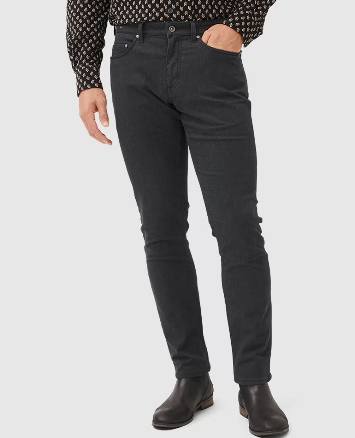 New Rodd & Gunn Motion Melange Straight Fit Jean Onyx