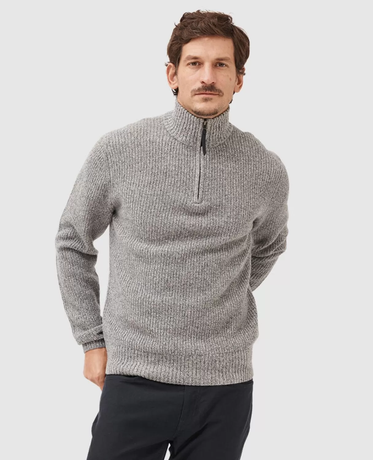 Best Rodd & Gunn Robbies Road Knit Asphalt