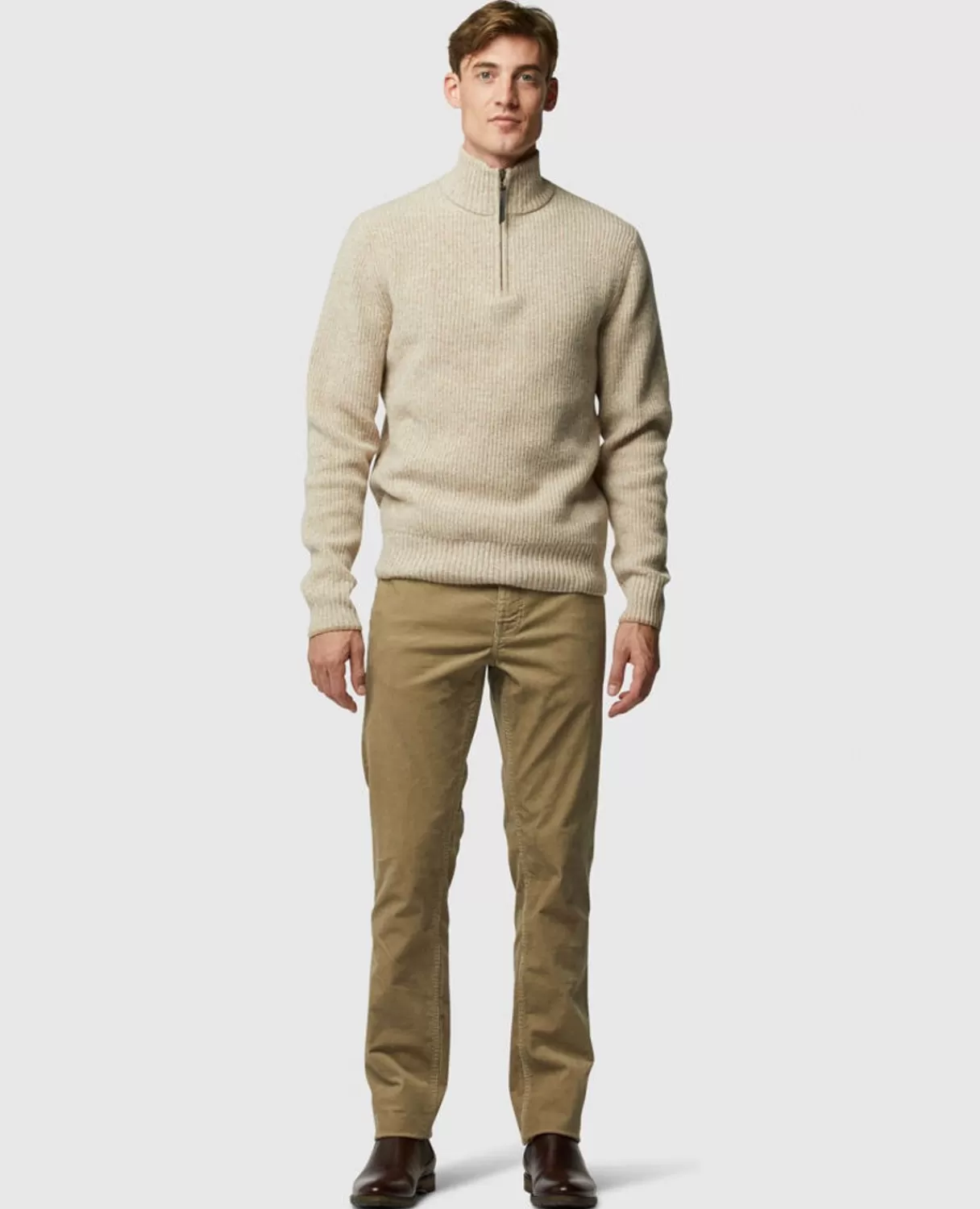 New Rodd & Gunn Robbies Road Knit Sand