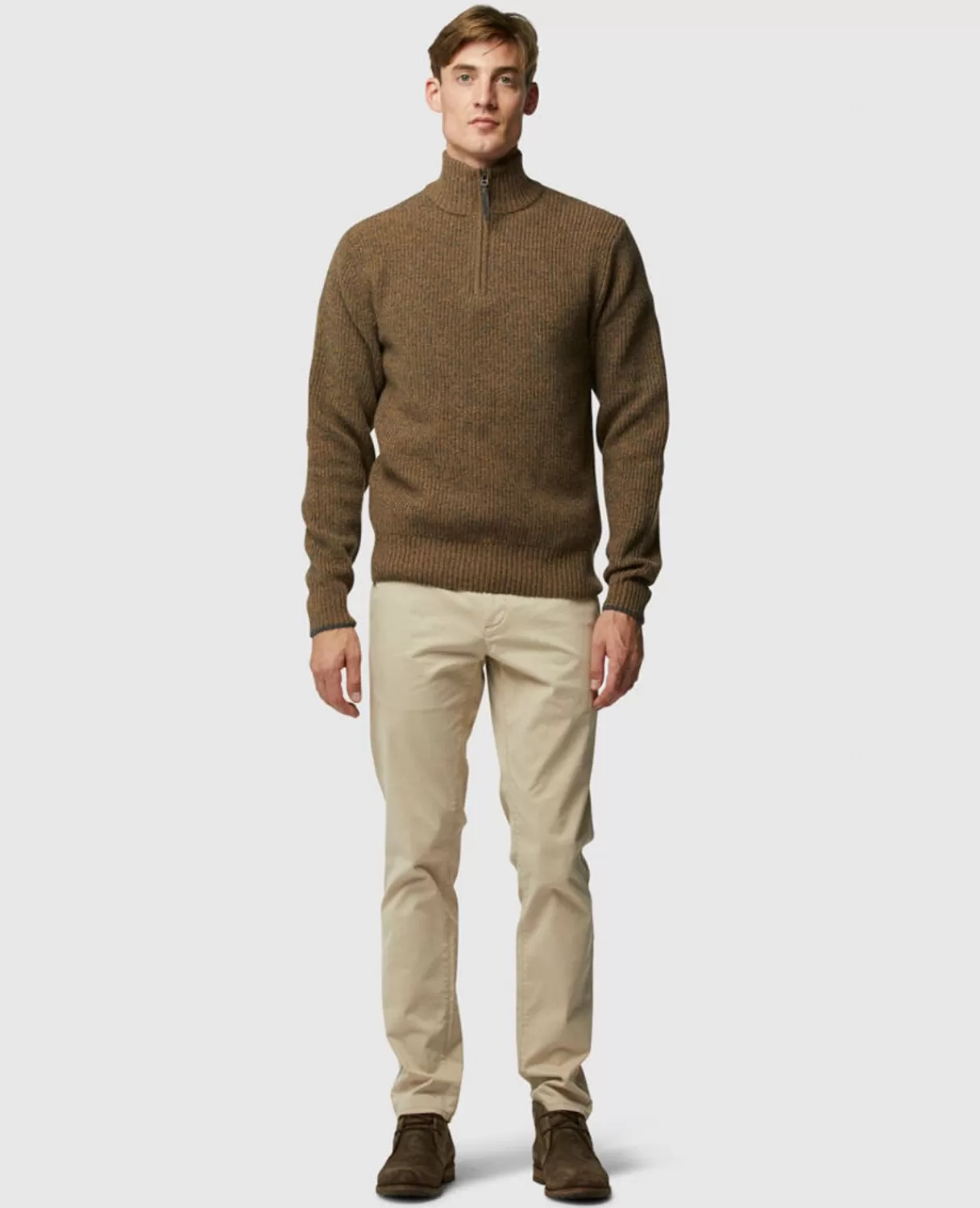 Discount Rodd & Gunn Robbies Road Knit Biscuit