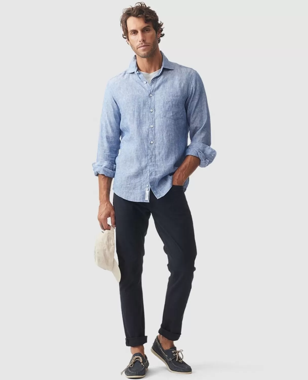 Shop Rodd & Gunn Seaford Sports Fit Shirt Denim