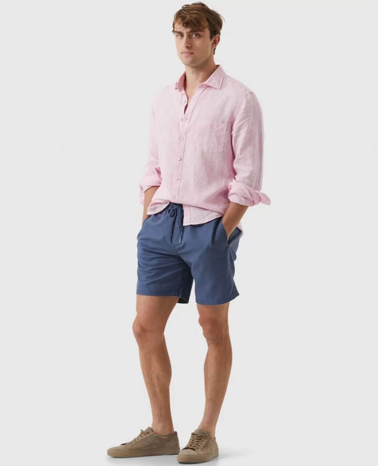 Shop Rodd & Gunn Seaford Sports Fit Shirt Wild Rose