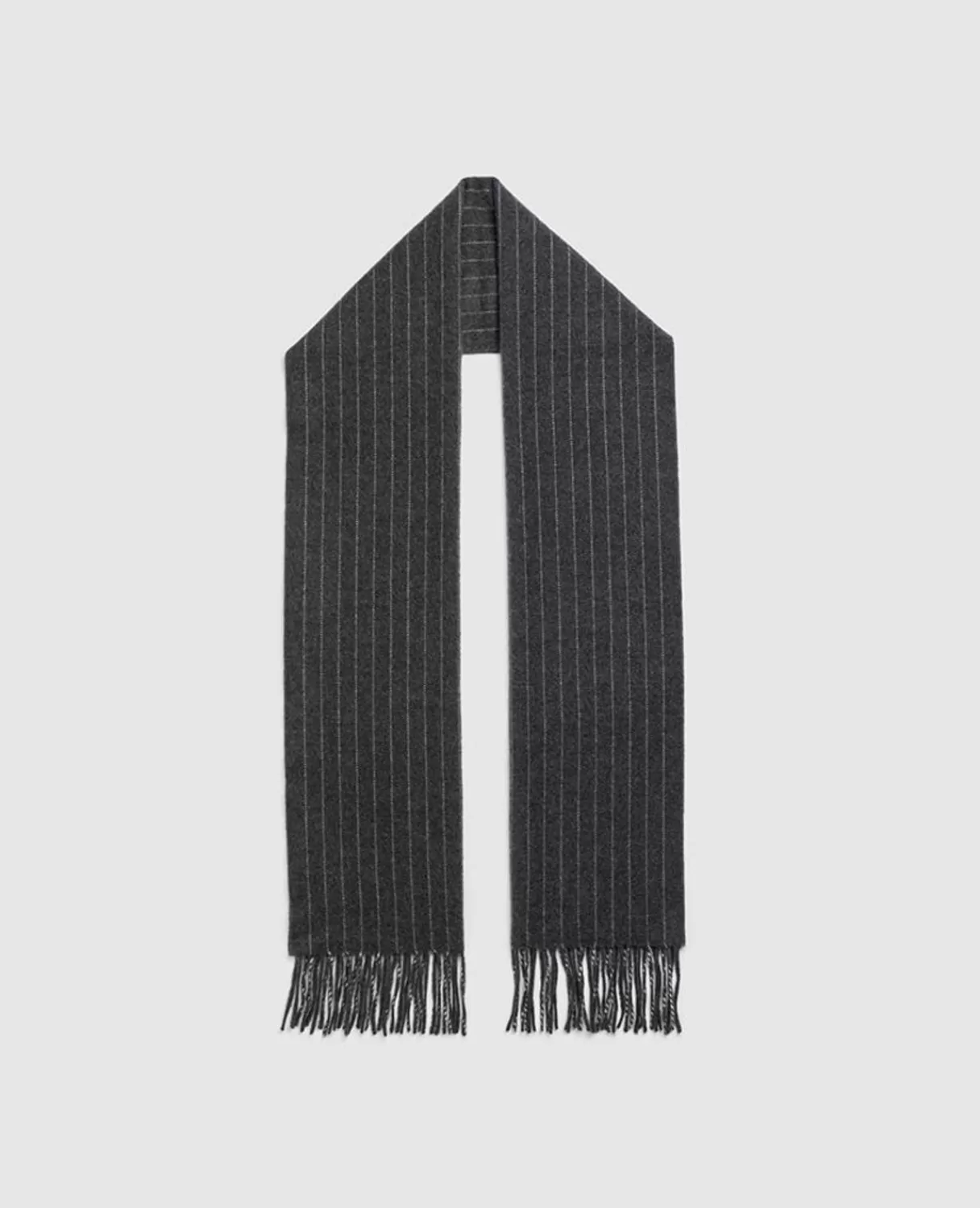 New Rodd & Gunn Strafford Terrace Scarf Charcoal Pin Stripe