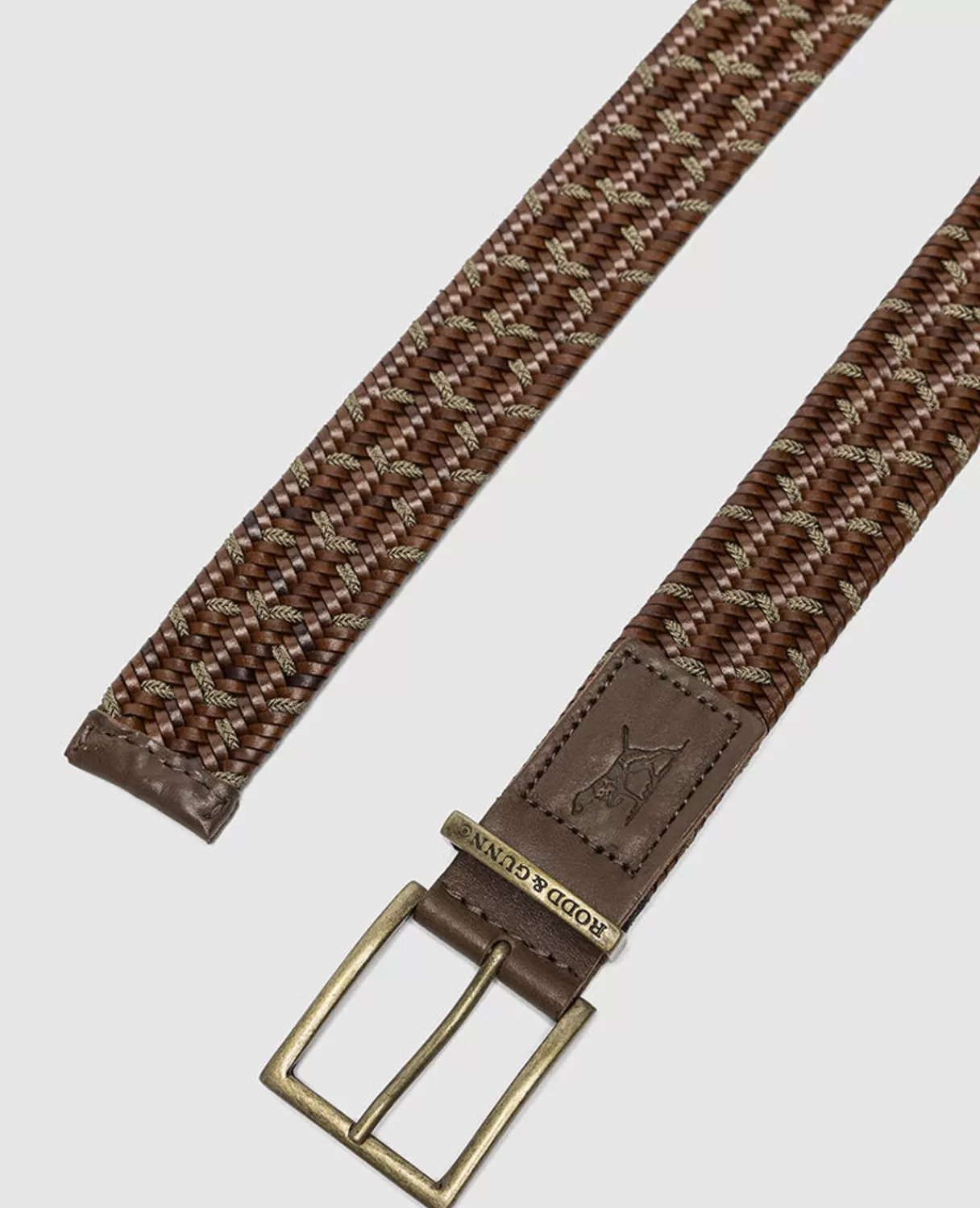 Discount Rodd & Gunn Stratford Stretch Belt Cognac/Taupe