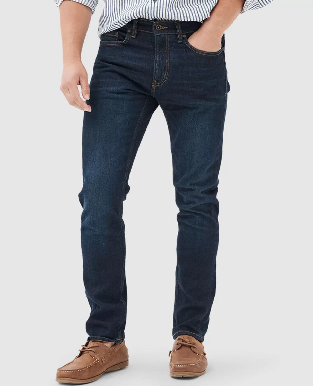 Clearance Rodd & Gunn Sutton Straight Italian Denim Dark Blue