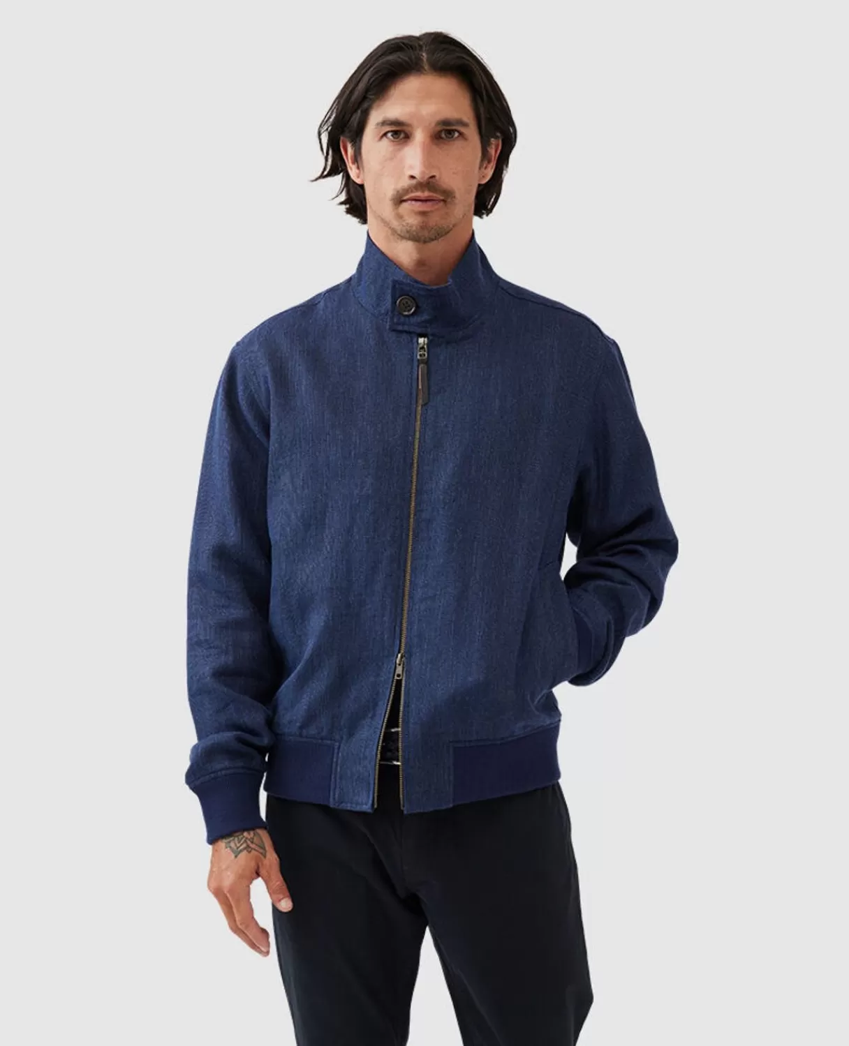 Online Rodd & Gunn The Cascades Bomber Deep Ocean