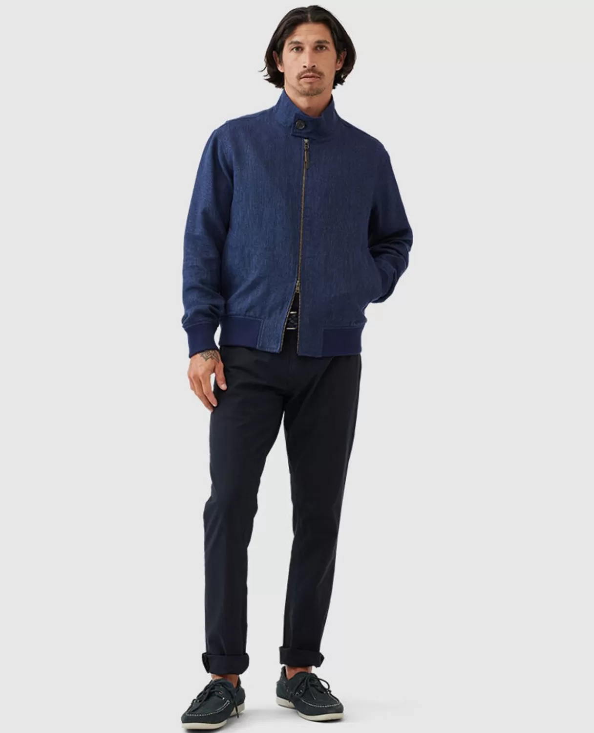 Online Rodd & Gunn The Cascades Bomber Deep Ocean