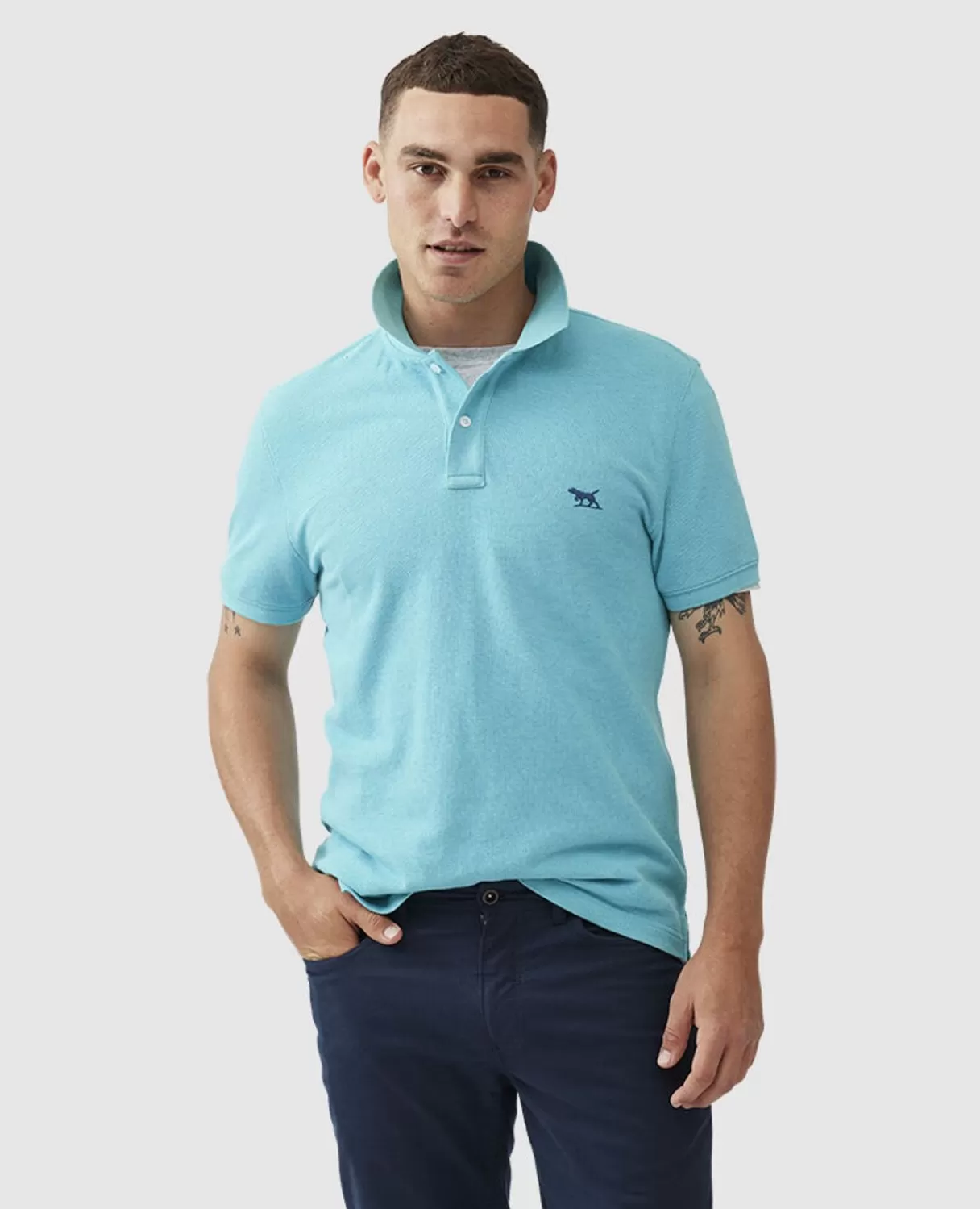 Best Sale Rodd & Gunn The Gunn Polo Aqua