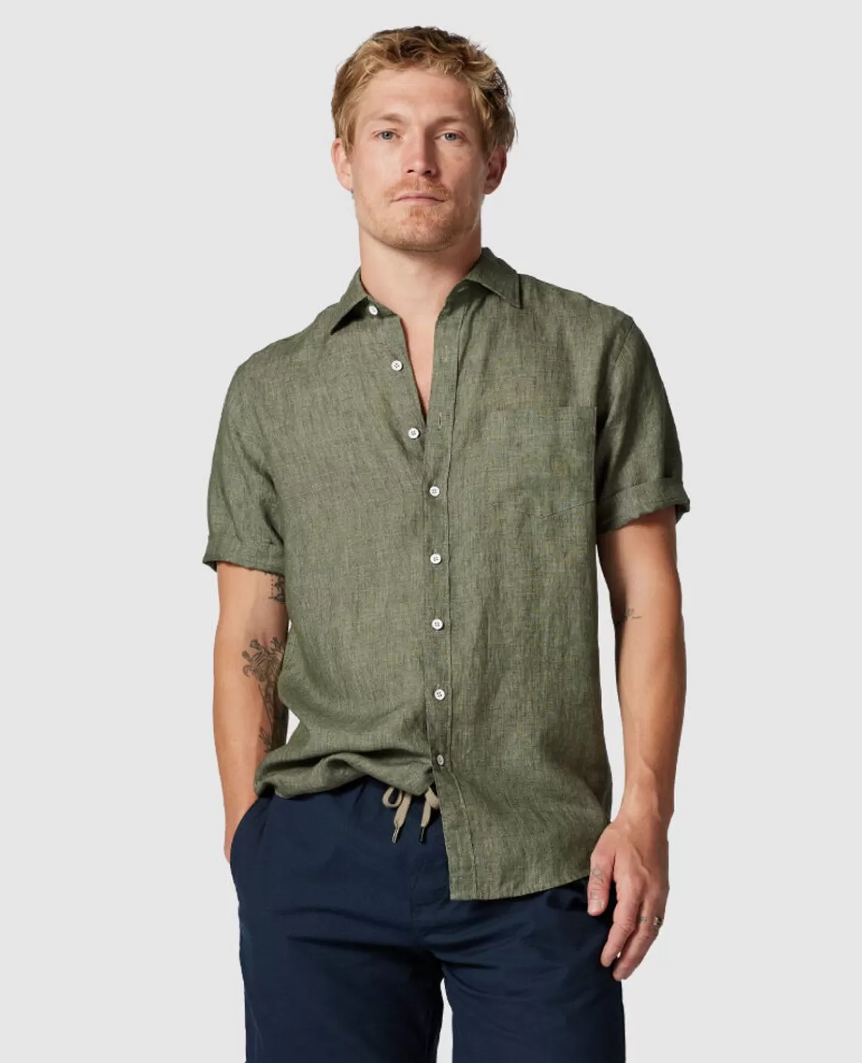 Fashion Rodd & Gunn Waiheke Shirt Kelp