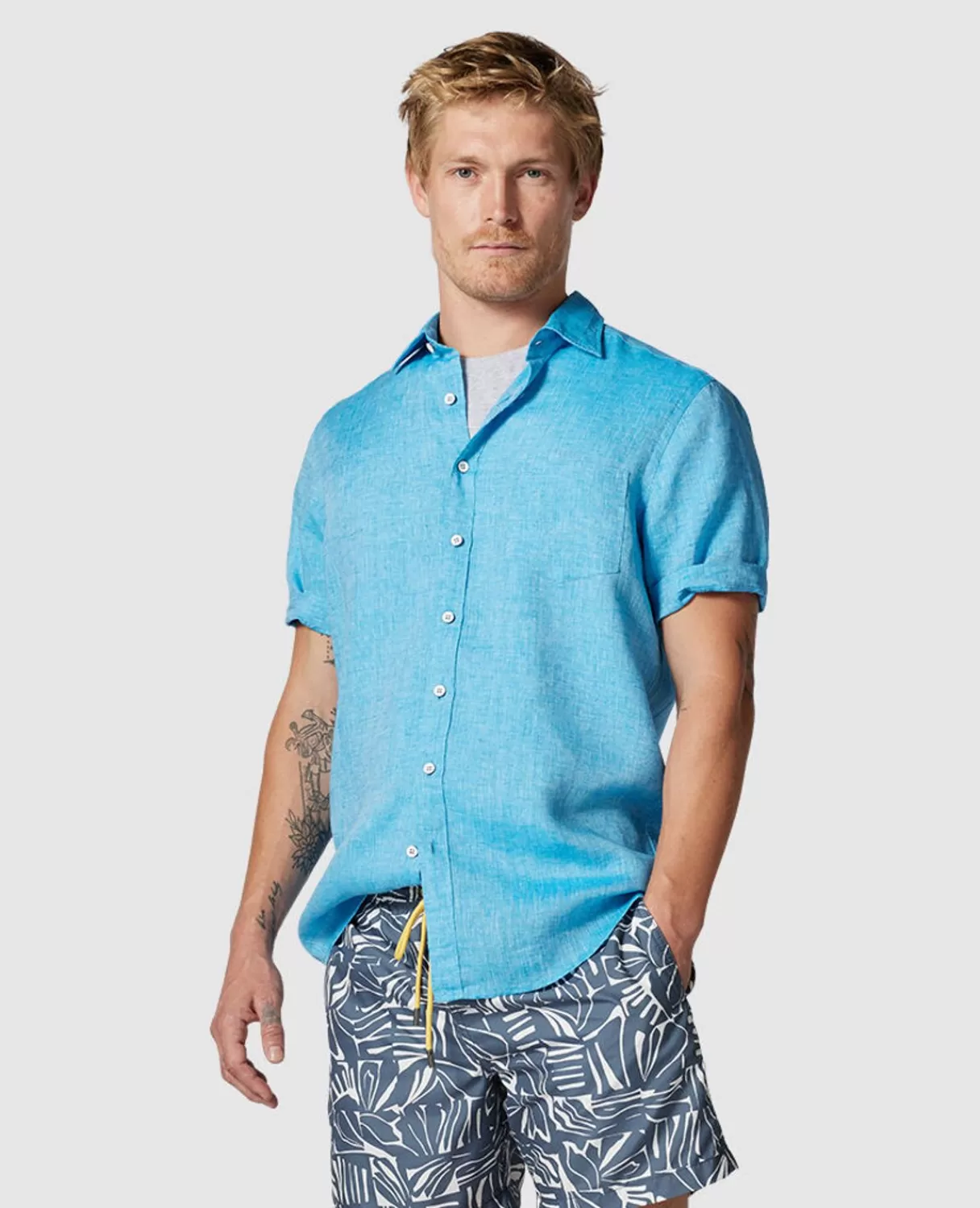 Best Sale Rodd & Gunn Waiheke Shirt Cobalt